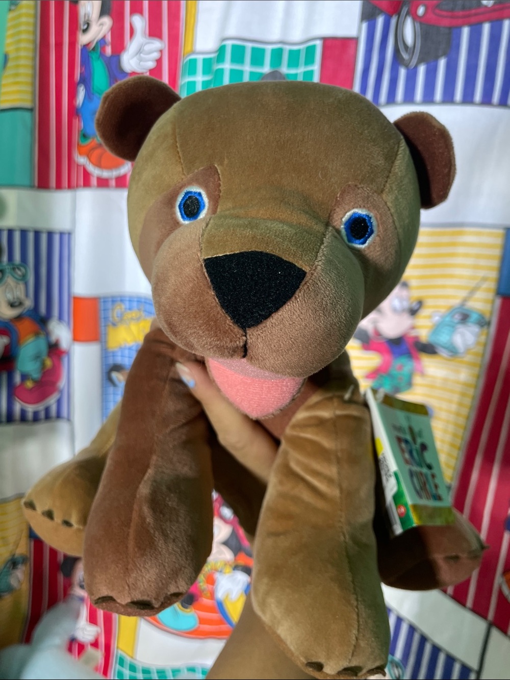 Kohls Cares Eric Carle 9" Brown Bear Blue Eye Plush What Do You See? - Picture 6 of 7